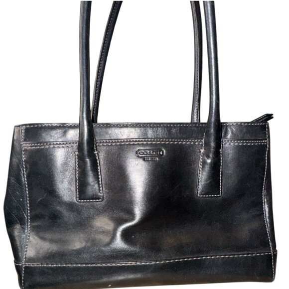 Coach Madeline Multi-Pocket Satchel – Black Leather, Gold Hardware - Picture 6 of 9